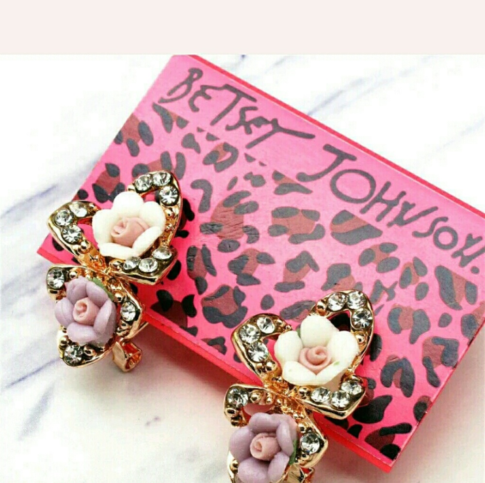 Betsey johnson Earrings Pink NEW